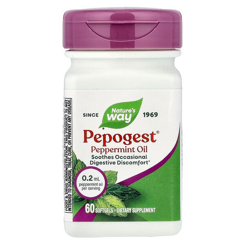 <img alt="Natures Way, Pepogest, Peppermint Oil, 0.2 ml, 60 Softgels" title="Natures Way, Pepogest, Peppermint Oil, 0.2 ml, 60 Softgels,033674145371"
