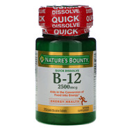 <img alt="Natures Bounty, B-12, Natural Cherry Flavor, 2500 mcg, 75 Quick Dissolve Tablets" title="Natures Bounty, B-12, Natural Cherry Flavor, 2500 mcg, 75 Quick Dissolve Tablets,074312589119"