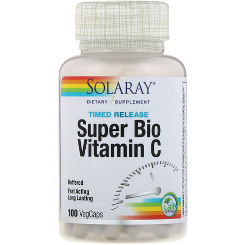 <img alt="Solaray, Super Bio C Buffered, 100 Vegetarian Capsules" title="Solaray, Super Bio C Buffered, 100 Vegetarian Capsules,076280044607"