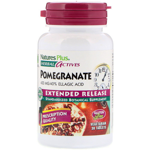<img alt="Natures Plus, Herbal Actives, Pomegranate, Extended Release, 400 mg, 30 Vegetarian Tablets" title="Natures Plus, Herbal Actives, Pomegranate, Extended Release, 400 mg, 30 Vegetarian Tablets,097467073487"