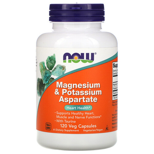 <img alt="Now Foods, Magnesium & Potassium Aspartate, 120 Capsules" title="Now Foods, Magnesium & Potassium Aspartate, 120 Capsules,733739013200"