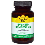 <img alt="Country Life, Evening Primrose Oil, 500 mg, 60 Softgels" title="Country Life, Evening Primrose Oil, 500 mg, 60 Softgels,015794040019"