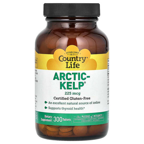 <img alt="Country Life, Arctic-Kelp, 225 mcg, 300 Tablets" title="Country Life, Arctic-Kelp, 225 mcg, 300 Tablets,015794041351"