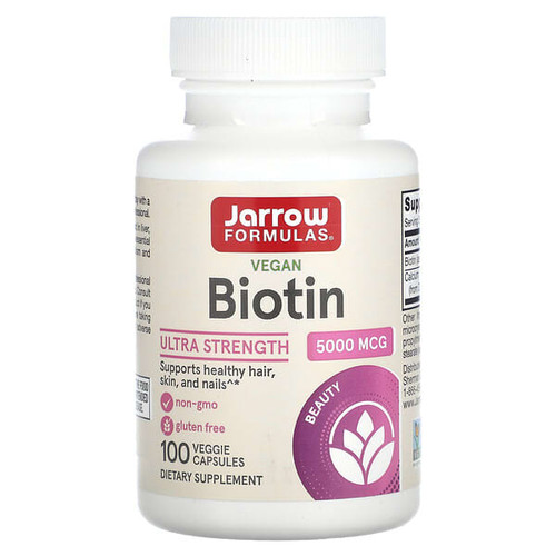 <img alt="Jarrow Formulas, Biotin, 5,000 mcg, 100 Veggie Capsules" title="Jarrow Formulas, Biotin, 5,000 mcg, 100 Veggie Capsules,790011180050"