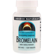 <img alt="Source Naturals, Bromelain, 600 GDU/Gram, 500 mg, 120 Tablets" title="Source Naturals, Bromelain, 600 GDU/Gram, 500 mg, 120 Tablets,021078009078"