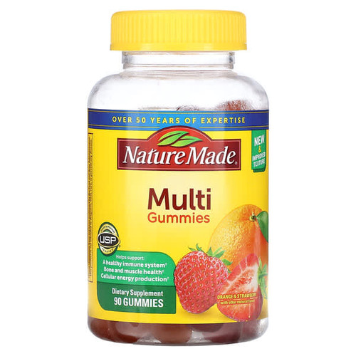 <img alt="Nature Made, Multi Gummies, Orange & Strawberry, 90 Gummies" title="Nature Made, Multi Gummies, Orange & Strawberry, 90 Gummies,031604028411"