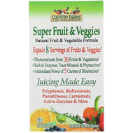 <img alt="Country Farms, Super Fruit & Veggies, Natural Fruit & Vegetable Formula, 60 Capsules" title="Country Farms, Super Fruit & Veggies, Natural Fruit & Vegetable Formula, 60 Capsules,035046090685"