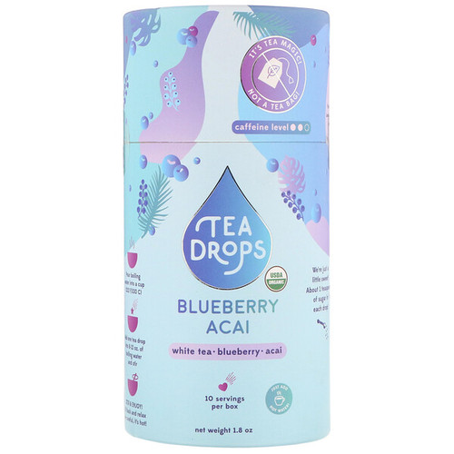 <img alt="Tea Drops, Blueberry Acai White, 1.8 oz" title="Tea Drops, Blueberry Acai White, 1.8 oz,851089008186"