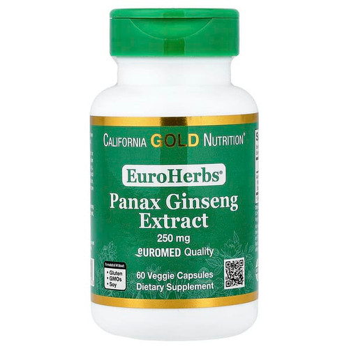 <img alt="California Gold Nutrition, EuroHerbs, Panax Ginseng Extract, Euromed Quality, 250 mg, 60 Veggie Capsules" title="California Gold Nutrition, EuroHerbs, Panax Ginseng Extract, Euromed Quality, 250 mg, 60 Veggie Capsules,898220011148"
