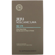 3 PACK OF The Face Shop, Jeju Volcanic Lava, Aloe Nose Strips, 7 Single-Use Nose Strips