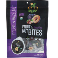 3 PACK of Natures Wild Organic, Organic, Fruit & Snacking Nut Bites, Prune & Hazelnut, 6 Pack, 0.88 oz (25 g)