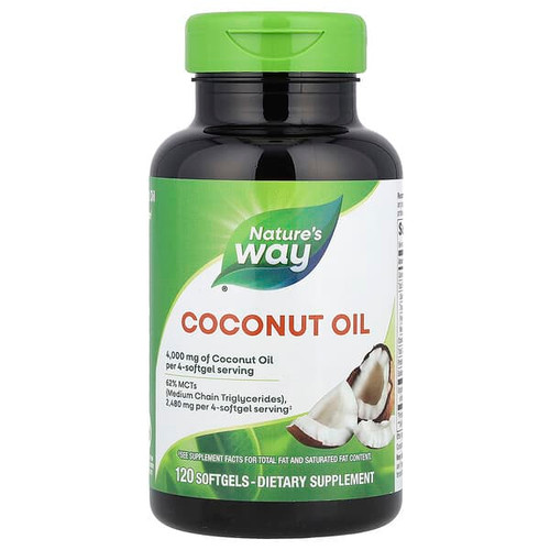 <img alt="Natures Way, Coconut Oil, 120 Softgels (1,000 mg per Softgel)" title="Natures Way, Coconut Oil, 120 Softgels (1,000 mg per Softgel),033674100097"