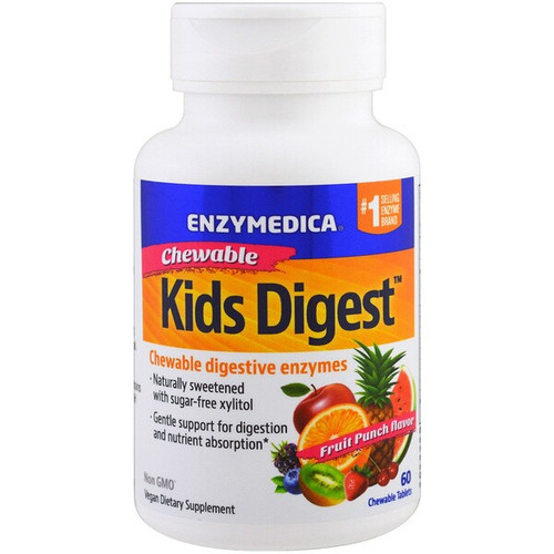 <img alt="Enzymedica, Kids Digest, Chewable Digestive Enzymes, Fruit Punch, 60 Chewable Tablets" title="Enzymedica, Kids Digest, Chewable Digestive Enzymes, Fruit Punch, 60 Chewable Tablets,670480110102"