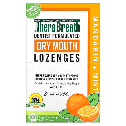 <img alt="TheraBreath, Dry Mouth Lozenges, Mandarin Mint, 100 Sugar Free Lozenges" title="TheraBreath, Dry Mouth Lozenges, Mandarin Mint, 100 Sugar Free Lozenges,697029471005"