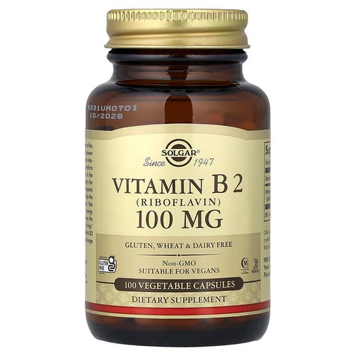 <img alt="Solgar, Vitamin B2 (Riboflavin), 100 mg, 100 Vegetable Capsules" title="Solgar, Vitamin B2 (Riboflavin), 100 mg, 100 Vegetable Capsules,033984030503"