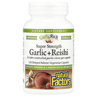 <img alt="Natural Factors, GarlicRich, Super Strength Garlic + Reishi, 120 Delayed Release Vegetarian Capsules" title="Natural Factors, GarlicRich, Super Strength Garlic + Reishi, 120 Delayed Release Vegetarian Capsules,068958023342"