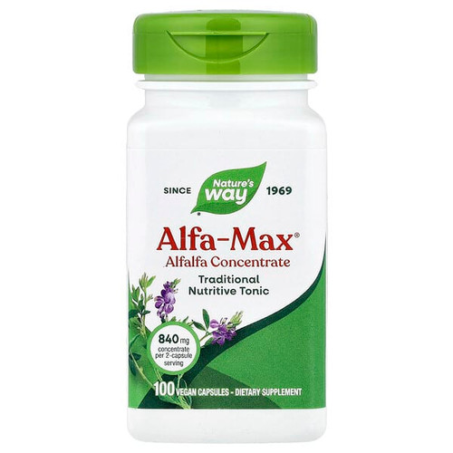 <img alt="Natures Way, Alfa-Max, Alfalfa Concentrate, 100 Vegan Capsules" title="Natures Way, Alfa-Max, Alfalfa Concentrate, 100 Vegan Capsules,033674020111"