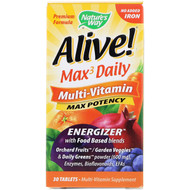 <img alt="Natures Way, Alive! Max3 Daily, Multi-Vitamin, No Added Iron, 30 Tablets" title="Natures Way, Alive! Max3 Daily, Multi-Vitamin, No Added Iron, 30 Tablets,033674149294"