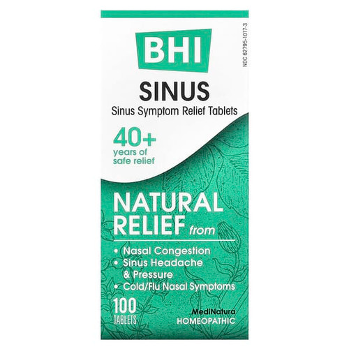 <img alt="MediNatura, BHI, Sinus, 100 Tablets" title="MediNatura, BHI, Sinus, 100 Tablets,787647100606"