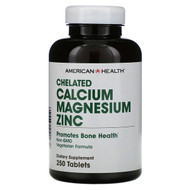 <img alt="American Health, Chelated Calcium Magnesium Zinc, 250 Tablets" title="American Health, Chelated Calcium Magnesium Zinc, 250 Tablets,076630042932"