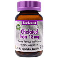 <img alt="Bluebonnet Nutrition, Chelated Iron, 18 mg, 90 Veggie Caps" title="Bluebonnet Nutrition, Chelated Iron, 18 mg, 90 Veggie Caps,743715007260"