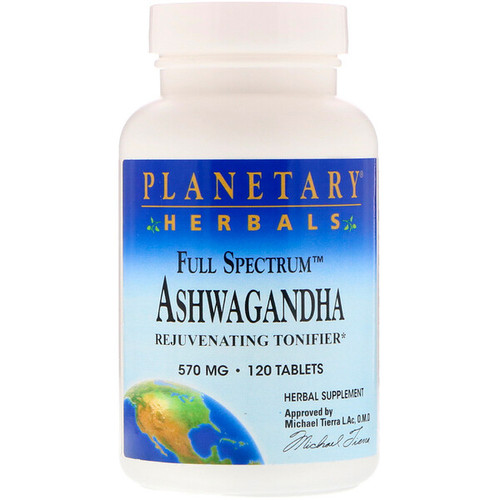 <img alt="Planetary Herbals, Full Spectrum Ashwagandha, 570 mg, 120 Tablets" title="Planetary Herbals, Full Spectrum Ashwagandha, 570 mg, 120 Tablets,021078105350"
