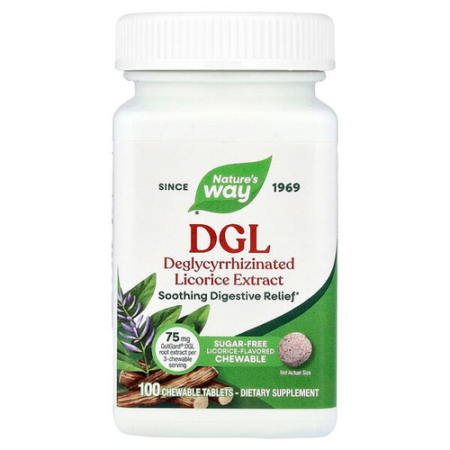 <img alt="Natures Way, DGL, Licorice, 100 Chewable Tablets" title="Natures Way, DGL, Licorice, 100 Chewable Tablets,763948090211"