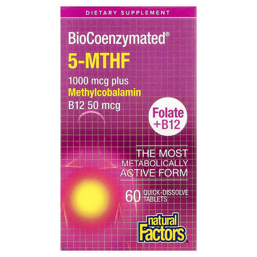 <img alt="Natural Factors, BioCoenzymated, Folate + B12, 60 Quick-Dissolve Tablets" title="Natural Factors, BioCoenzymated, Folate + B12, 60 Quick-Dissolve Tablets,068958012414"