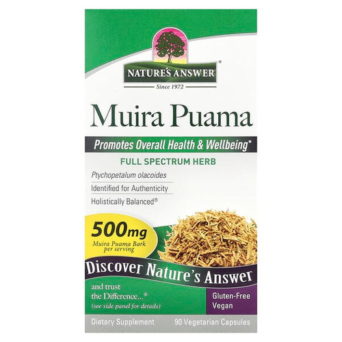 <img alt="Natures Answer, Muira Puama, 90 Vegetarian Capsules (250 mg per Capsule)" title="Natures Answer, Muira Puama, 90 Vegetarian Capsules (250 mg per Capsule),083000163029"