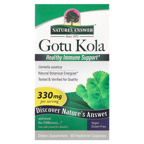<img alt="Natures Answer, Gotu Kola, 330 mg, 60 Vegetarian Capsules" title="Natures Answer, Gotu Kola, 330 mg, 60 Vegetarian Capsules,083000163937"