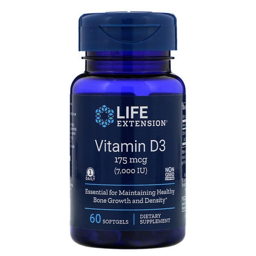 <img alt="Life Extension, Vitamin D3, 7,000 IU, 60 Softgels" title="Life Extension, Vitamin D3, 7,000 IU, 60 Softgels,737870171867"