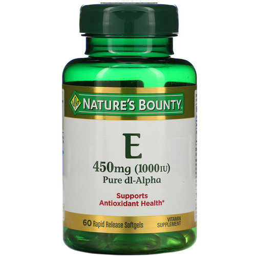 <img alt="Natures Bounty, Vitamin E, Pure Dl-Alpha, 450 mg (1000 IU), 60 Rapid Release Softgels" title="Natures Bounty, Vitamin E, Pure Dl-Alpha, 450 mg (1000 IU), 60 Rapid Release Softgels,074312017995"