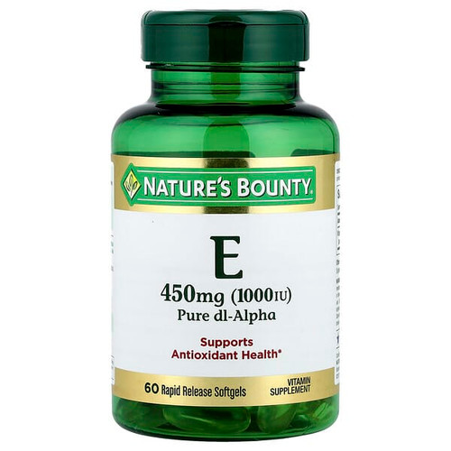 <img alt="Natures Bounty, Vitamin E, Pure Dl-Alpha, 450 mg (1,000 IU), 60 Rapid Release Softgels" title="Natures Bounty, Vitamin E, Pure Dl-Alpha, 450 mg (1,000 IU), 60 Rapid Release Softgels,074312017995"