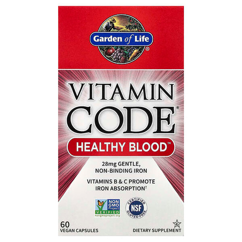 <img alt="Garden of Life, Vitamin Code, Healthy Blood, 60 Vegan Capsules" title="Garden of Life, Vitamin Code, Healthy Blood, 60 Vegan Capsules,658010116541"