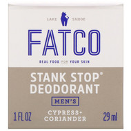 <img alt="Fatco, Stank Stop Natural Deodorant, Mens, Cypress + Coriander, 1 fl oz (29 ml)" title="Fatco, Stank Stop Natural Deodorant, Mens, Cypress + Coriander, 1 fl oz (29 ml),858595005258"