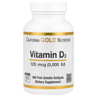 <img alt="California Gold Nutrition, Vitamin D3, 125 mcg (5,000 IU), 360 Fish Gelatin Softgels" title="California Gold Nutrition, Vitamin D3, 125 mcg (5,000 IU), 360 Fish Gelatin Softgels,898220010660"