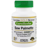 California Gold Nutrition, Saw Palmetto Extract, EuroHerbs, European Quality, 320 mg,  60 Veggie Caps