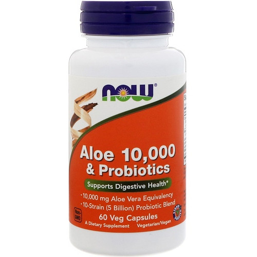 <img alt="Now Foods, Aloe 10,000 & Probiotics, 60 Veg Capsules" title="Now Foods, Aloe 10,000 & Probiotics, 60 Veg Capsules,733739030290"