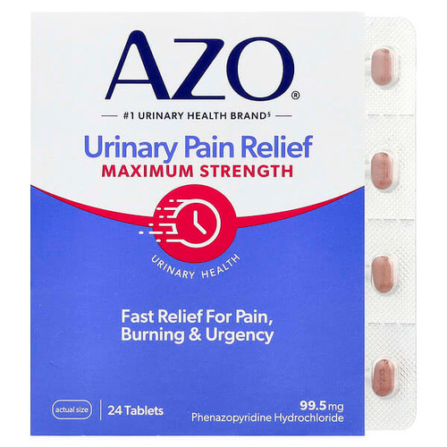<img alt="AZO, Urinary Pain Relief, Maximum Strength, 99.5 mg, 24 Tablets" title="AZO, Urinary Pain Relief, Maximum Strength, 99.5 mg, 24 Tablets,787651241531"