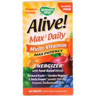 <img alt="Natures Way, Alive! Max3 Daily Multi-Vitamin, No Added Iron, 60 Tablets" title="Natures Way, Alive! Max3 Daily Multi-Vitamin, No Added Iron, 60 Tablets,033674149300"