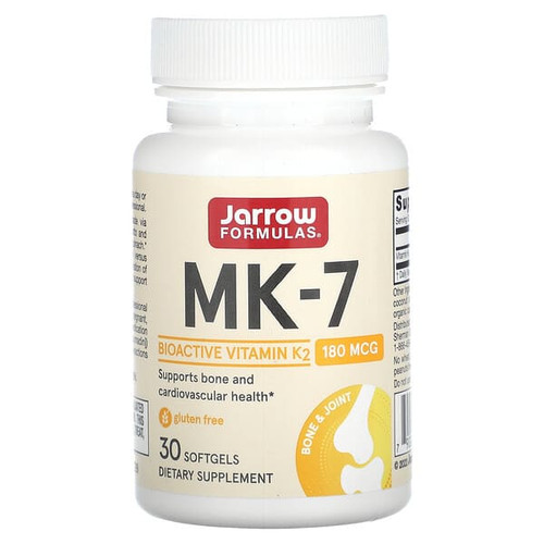 <img alt="Jarrow Formulas, MK-7, 180 mcg, 30 Softgels" title="Jarrow Formulas, MK-7, 180 mcg, 30 Softgels,790011300120"