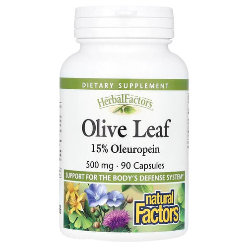 <img alt="Natural Factors, HerbalFactors, Olive Leaf, 500 mg, 90 Capsules" title="Natural Factors, HerbalFactors, Olive Leaf, 500 mg, 90 Capsules,068958045702"