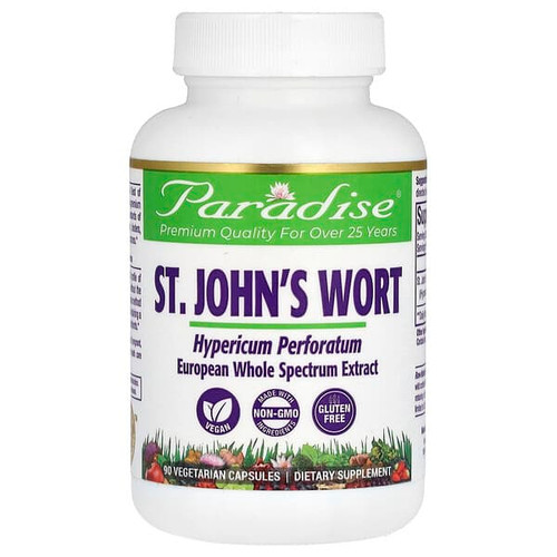 <img alt="Paradise Herbs, St. Johns Wort, 90 Vegetarian Capsules (300 mg per Capsule)" title="Paradise Herbs, St. Johns Wort, 90 Vegetarian Capsules (300 mg per Capsule),601944777081"