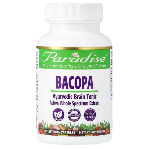 <img alt="Paradise Herbs, Bacopa, 60 Vegetarian Capsules (250 mg per Capsule)" title="Paradise Herbs, Bacopa, 60 Vegetarian Capsules (250 mg per Capsule),601944777630"