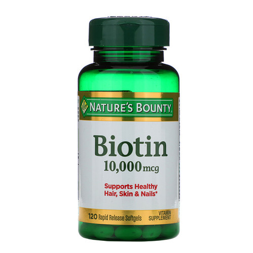 <img alt="Natures Bounty, Biotin, 10,000 mcg, 120 Rapid Release Softgels" title="Natures Bounty, Biotin, 10,000 mcg, 120 Rapid Release Softgels,074312516979"