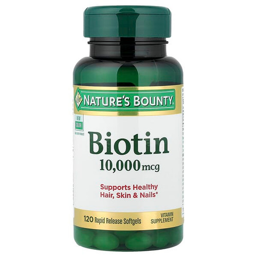 <img alt="Natures Bounty, Biotin, 10,000 mcg, 120 Rapid Release Softgels" title="Natures Bounty, Biotin, 10,000 mcg, 120 Rapid Release Softgels,074312516979"
