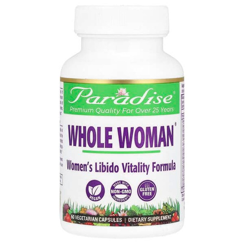 <img alt="Paradise Herbs, Whole Woman, Womens Libido Vitality Formula, 60 Vegetarian Capsules" title="Paradise Herbs, Whole Woman, Womens Libido Vitality Formula, 60 Vegetarian Capsules,601944777067"