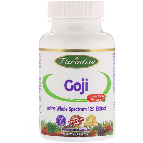 <img alt="Paradise Herbs, Goji, 60 Vegetarian Capsules" title="Paradise Herbs, Goji, 60 Vegetarian Capsules,601944777302"