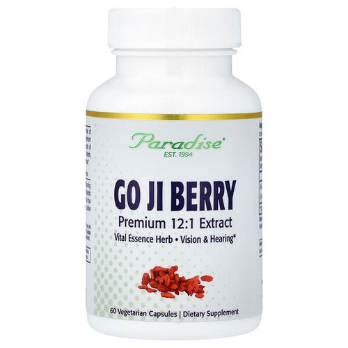 <img alt="Paradise Herbs, Goji Berry, 60 Vegetarian Capsules (400 mg Per capsule)" title="Paradise Herbs, Goji Berry, 60 Vegetarian Capsules (400 mg Per capsule),601944777302"