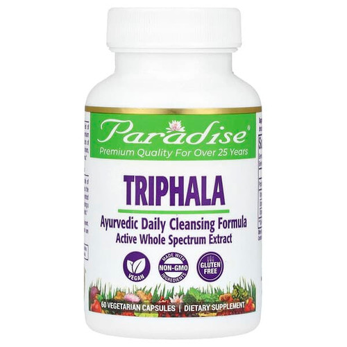 <img alt="Paradise Herbs, Triphala, 60 Vegetarian Capsules" title="Paradise Herbs, Triphala, 60 Vegetarian Capsules,601944777463"